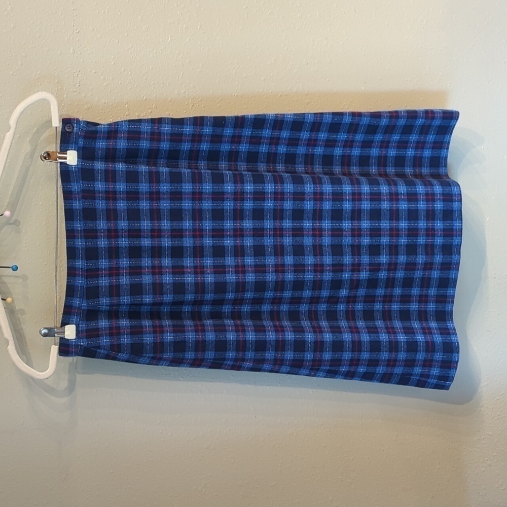 Pendleton 100% Virgin Wool Tartan Plaid Midi Skirt Sz 12 Vintage Academia